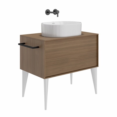 Раковина ARTBASIN Vento накладная 50, белая глянцевая