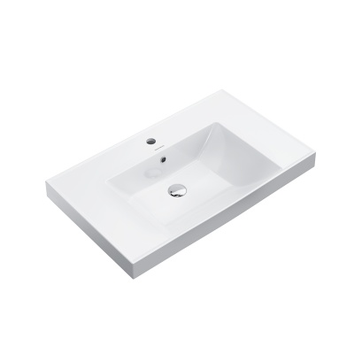 Раковина CUBO подвесная\мебельная 80, белая глянцевая