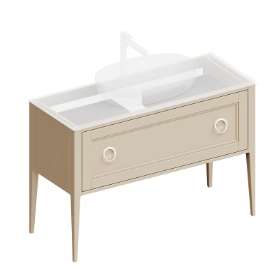 Тумба PLAZA Classic NEO напольная 1+1 ящик 120, капучино матовый Тумба PLAZA Classic NEO напольная 1+1 ящик 120, капучино матовый