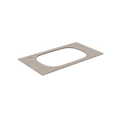 Столешница из керамогранита для раковин, встраиваемых сверху, Риккарди 90 см, бежевый матовый Столешница из керамогранита для раковин, встраиваемых сверху, Риккарди 90 см, бежевый матовый