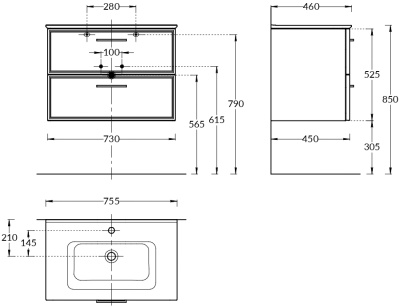 Тумба PIANO Classic подвесная 75, ясень белый матовая Тумба PIANO Classic подвесная 75, ясень белый матовая