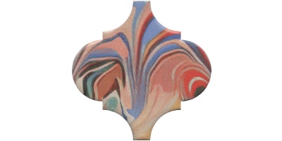 Декор Арабески Венеция красный матовый 6,5x6,5x0,69