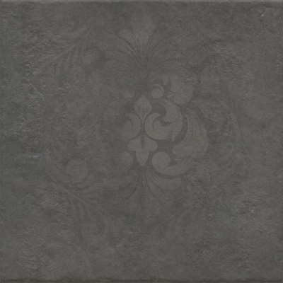Хадду серый тёмный матовый декорированный 40,2x40,2x0,8