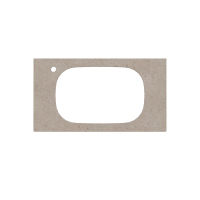 Столешница из керамогранита для раковин, встраиваемых сверху, Риккарди 90 см, бежевый матовый Столешница из керамогранита для раковин, встраиваемых сверху, Риккарди 90 см, бежевый матовый