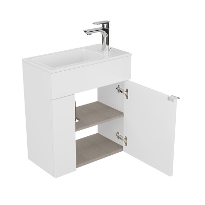 Тумба LATO подвесная с дверцей 50, белая глянцевая Тумба LATO подвесная с дверцей 50, белая глянцевая