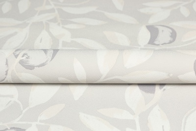 Обои виниловые на флизелиновой основе Шафран мотив, серый, апельсины