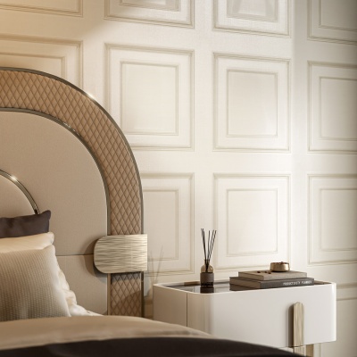 Обои виниловые Буазери мотив, бежевый