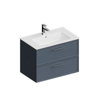 Тумба PIANO Classic подвесная 75, ясень синий матовый Тумба PIANO Classic подвесная 75, ясень синий матовый