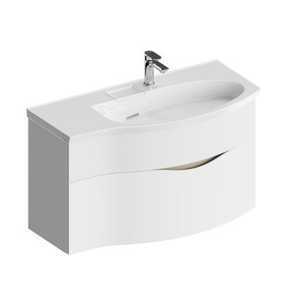 Тумба RIVA подвесная правая 100, белая матовая Тумба RIVA подвесная правая 100, белая матовая