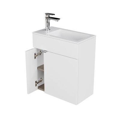 Тумба LATO подвесная с дверцей 50, белая глянцевая Тумба LATO подвесная с дверцей 50, белая глянцевая