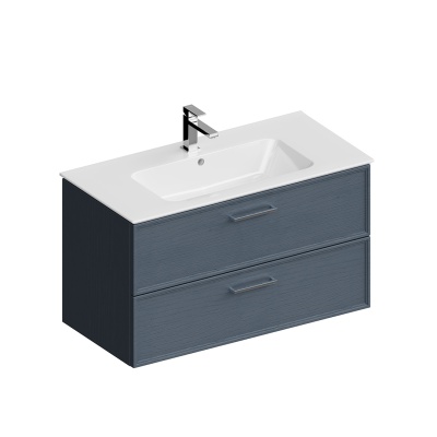 Тумба PIANO Classic подвесная 95, ясень синий матовый Тумба PIANO Classic подвесная 95, ясень синий матовый