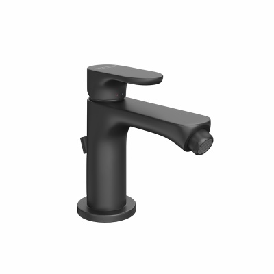 Смеситель для биде OLE однорычажный с донным клапаном, матовый черный