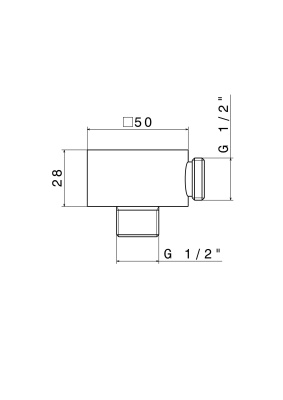 Вывод для воды FUTURA для душевого гарнитура, матовый черный
