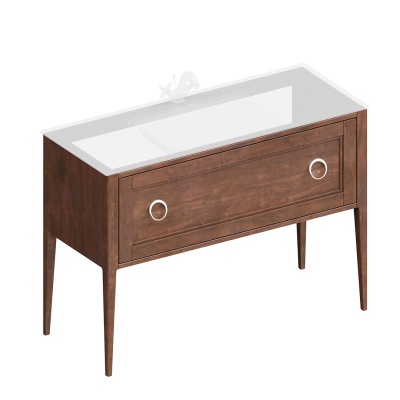 Тумба PLAZA Classic NEO напольная 1 ящик 120, орех матовый