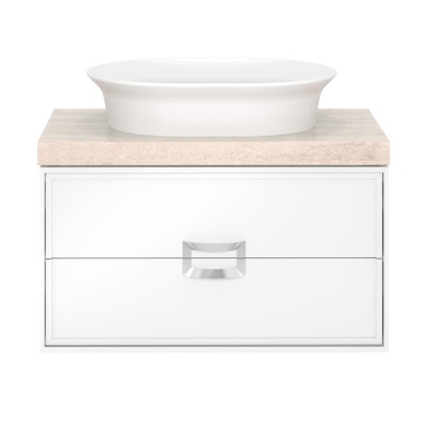 Тумба CANALETTO подвесная с ящиками 80, белая матовая Тумба CANALETTO подвесная с ящиками 80, белая матовая