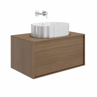 Раковина ARTBASIN Conchiglia накладная 50, белая глянцевая