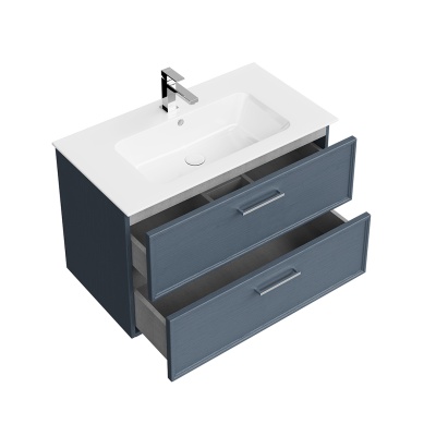 Тумба PIANO Classic подвесная 85, ясень синий матовый Тумба PIANO Classic подвесная 85, ясень синий матовый