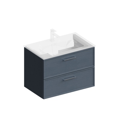 Тумба PIANO Classic подвесная 75, ясень синий матовый Тумба PIANO Classic подвесная 75, ясень синий матовый