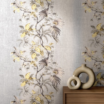 Обои виниловые Оранжерея мотив, серый