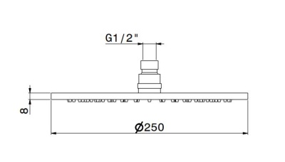Душевая лейка OLE «тропический дождь», золотой атласный