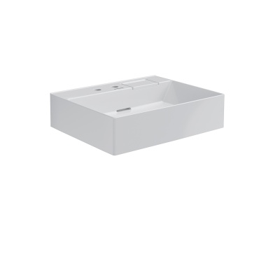 Раковина LOGICA мебельная с двумя отверстиями 60, белая глянцевая