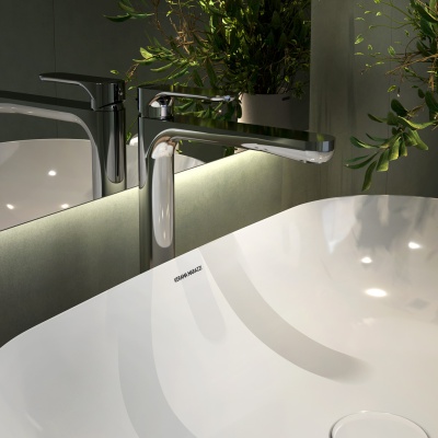 Смеситель для раковины OLE однорычажный высокий без донного клапана, хром глянец Смеситель для раковины OLE однорычажный высокий без донного клапана, хром глянец