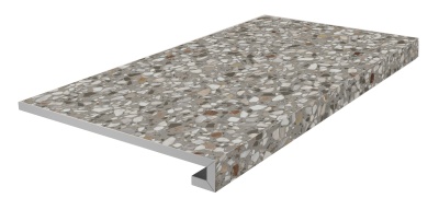 Ступень клееная фронтальная Бричиола серый матовый обрезной 33x60x0,9 Ступень клееная фронтальная Бричиола серый матовый обрезной 33x60x0,9