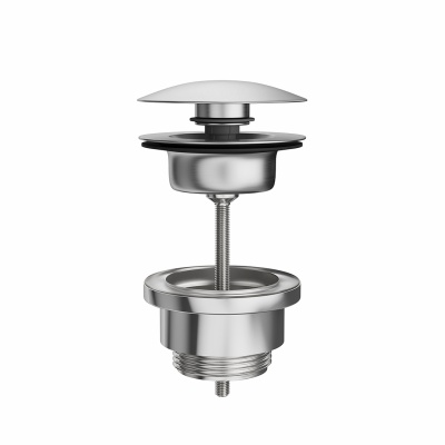 Донный клапан клик-клак для раковины, нержавеющая сталь Донный клапан клик-клак для раковины, нержавеющая сталь