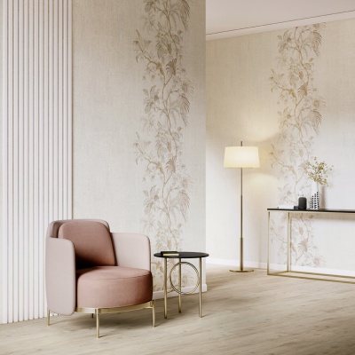 Обои виниловые Оранжерея мотив, бежевый