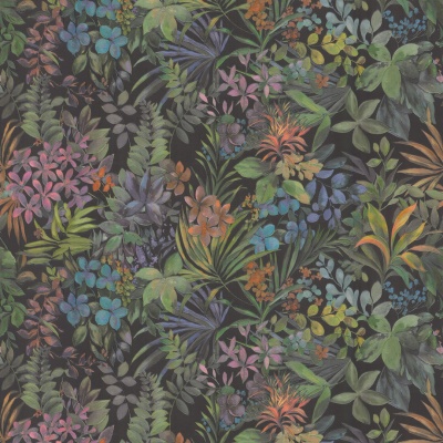 Обои виниловые Джангл мотив, чёрный цветной