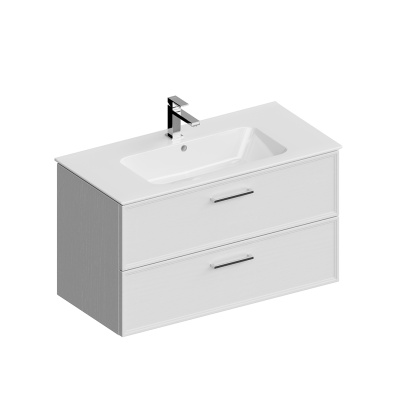 Тумба PIANO Classic подвесная 95, ясень белый матовая Тумба PIANO Classic подвесная 95, ясень белый матовая