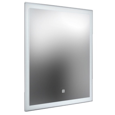 Зеркало с LED-подсветкой 60, белое глянцевое
