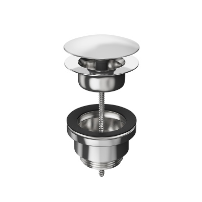 Донный клапан клик-клак для раковины, хром Донный клапан клик-клак для раковины, хром